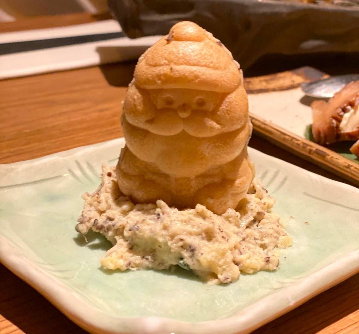 黑松露薯仔沙律配最中餅($28)像威化般鬆化帶空氣感,日本男爵薯仔沙律薯味濃,松露香氣柔和、易入口。