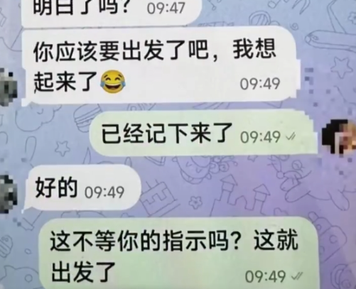 劉女與騙徒的對話。(互聯網)