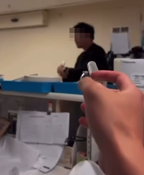 社交平台有網民上載影片,指有公立醫院醫護人員於當值期間「玩針筒」,以針筒「射水」嬉戲,並拍片上載到自己的社交媒體帳戶。(Threads)