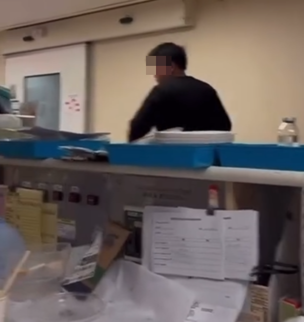 社交平台有網民上載影片,指有公立醫院醫護人員於當值期間「玩針筒」,以針筒「射水」嬉戲,並拍片上載到自己的社交媒體帳戶。(Threads)