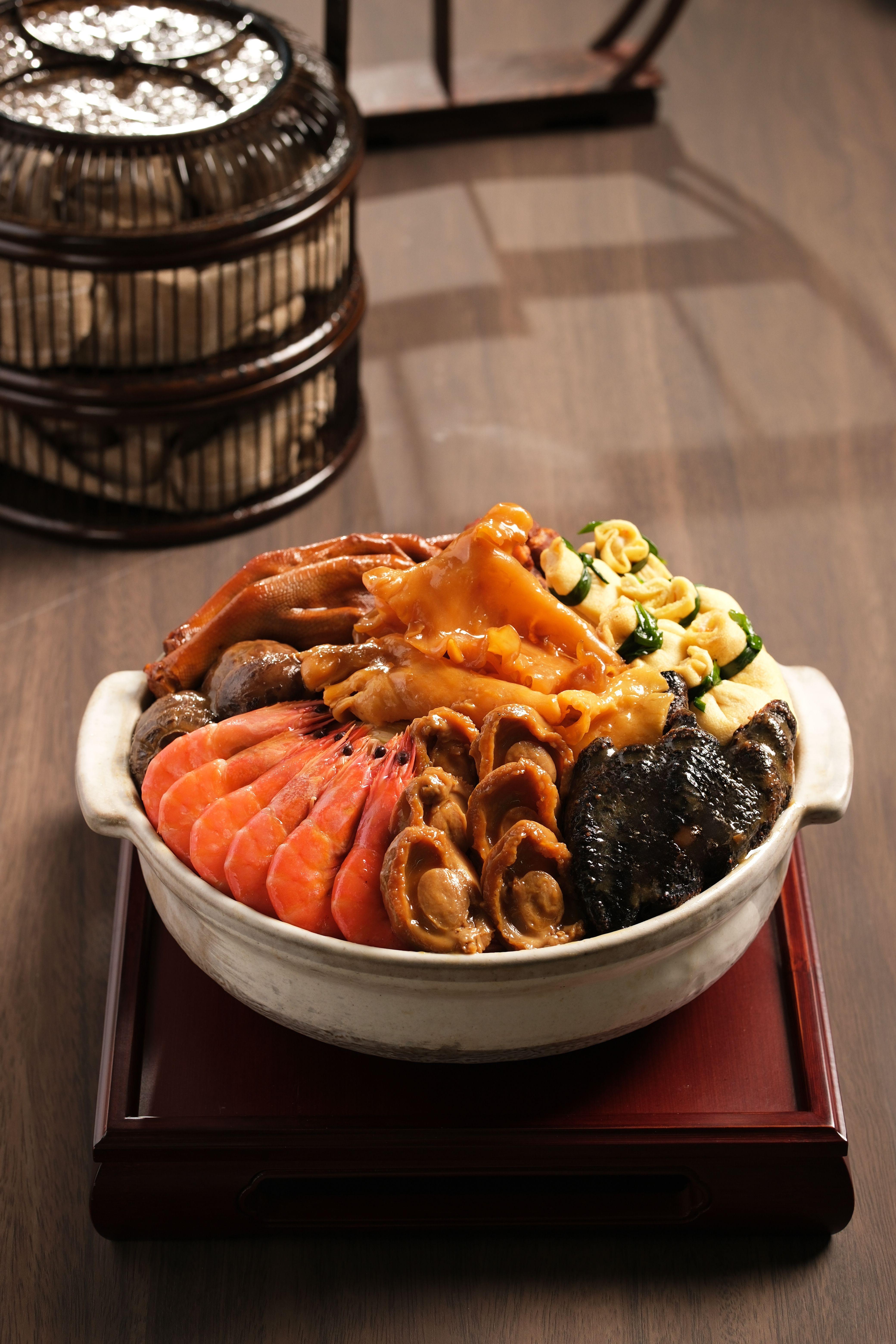 鮑魚花膠海參福袋盆菜