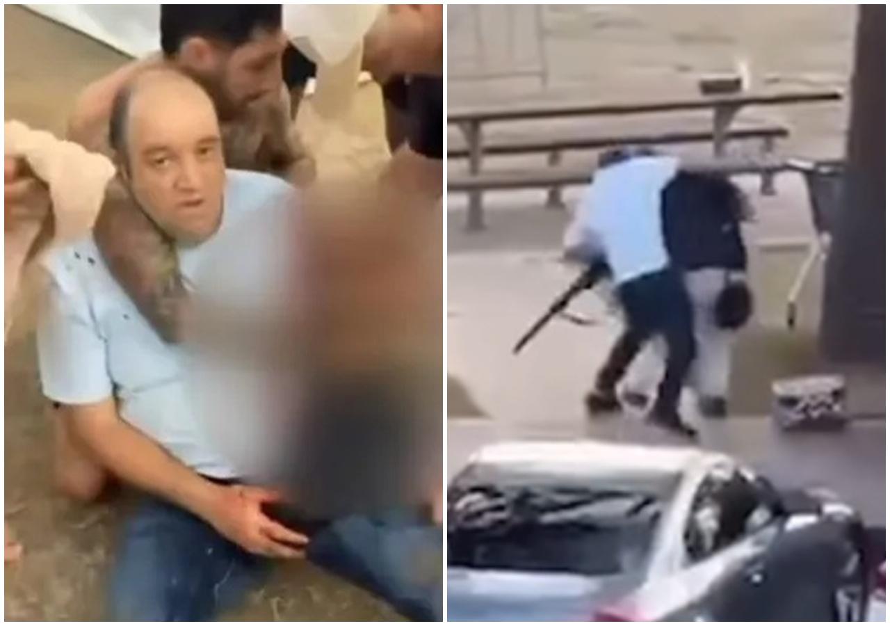 空手奪槍男子Ahmed al Ahmed手中兩槍被封「英雄」。(X)