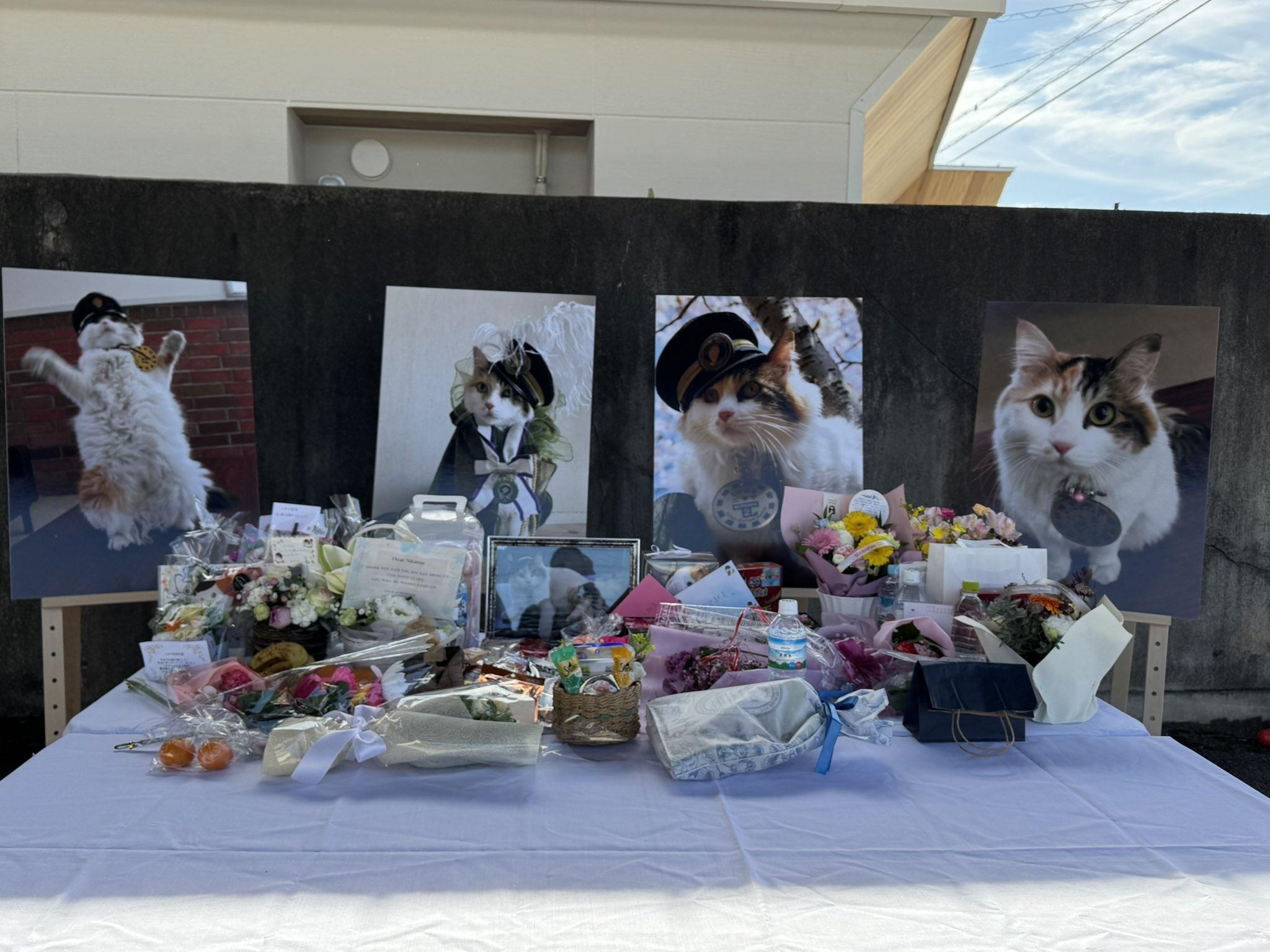 Nitama的社葬13日在貴志站車站舉行。(X)