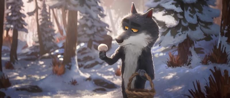 大野狼受到刺蝟的啟發,決定不再狩獵,開始鑽研素食料理。(YouTube)