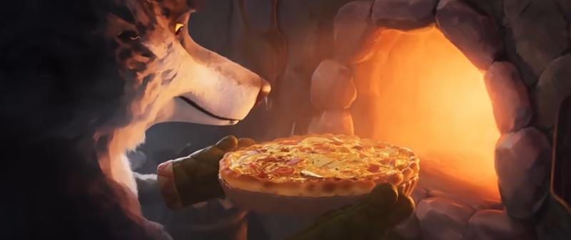 大野狼受到刺蝟的啟發,決定不再狩獵,開始鑽研素食料理。(YouTube)