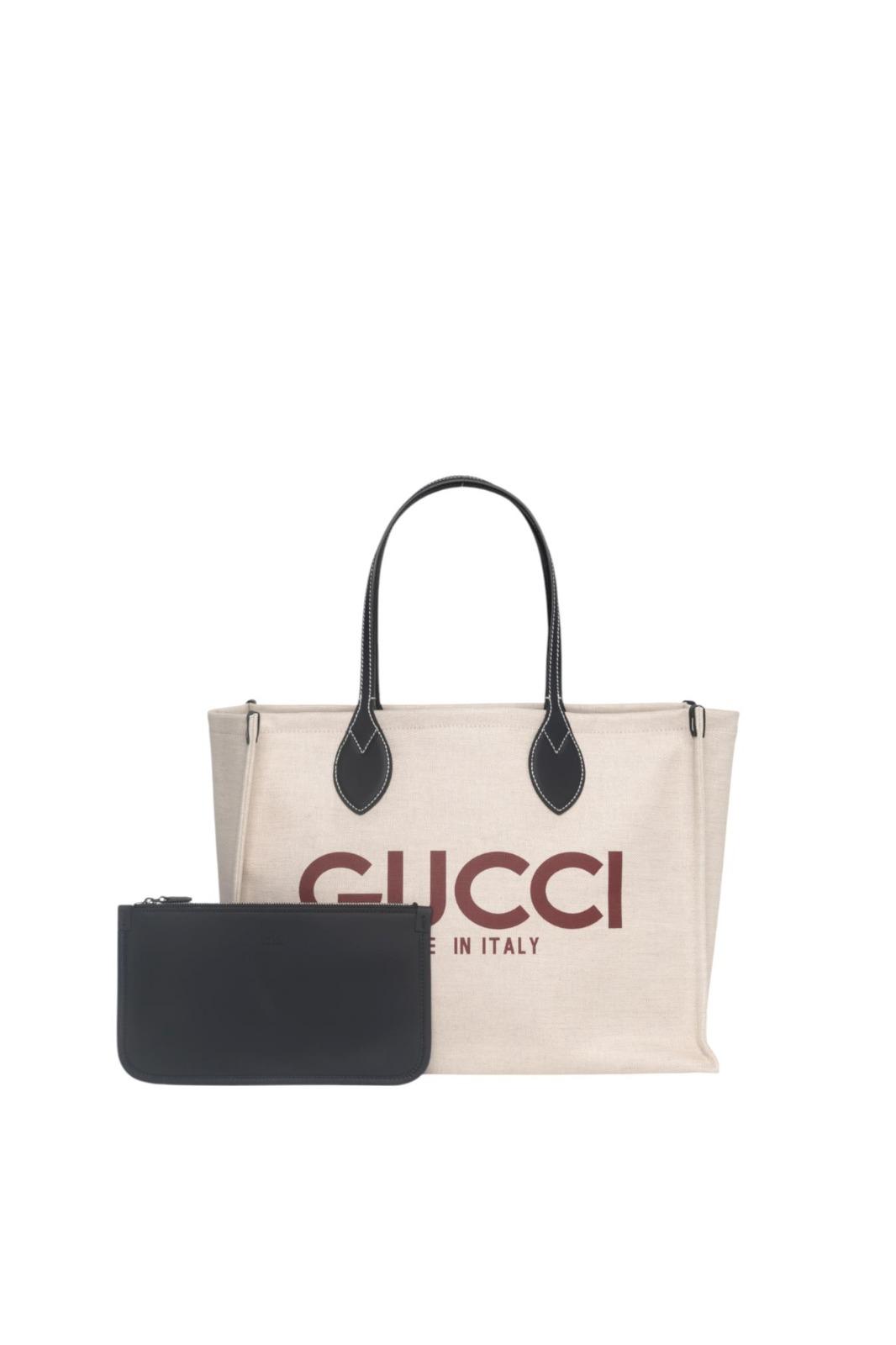 GUCCI白色帆布手提包 原價:$16,690 半價:$8,345