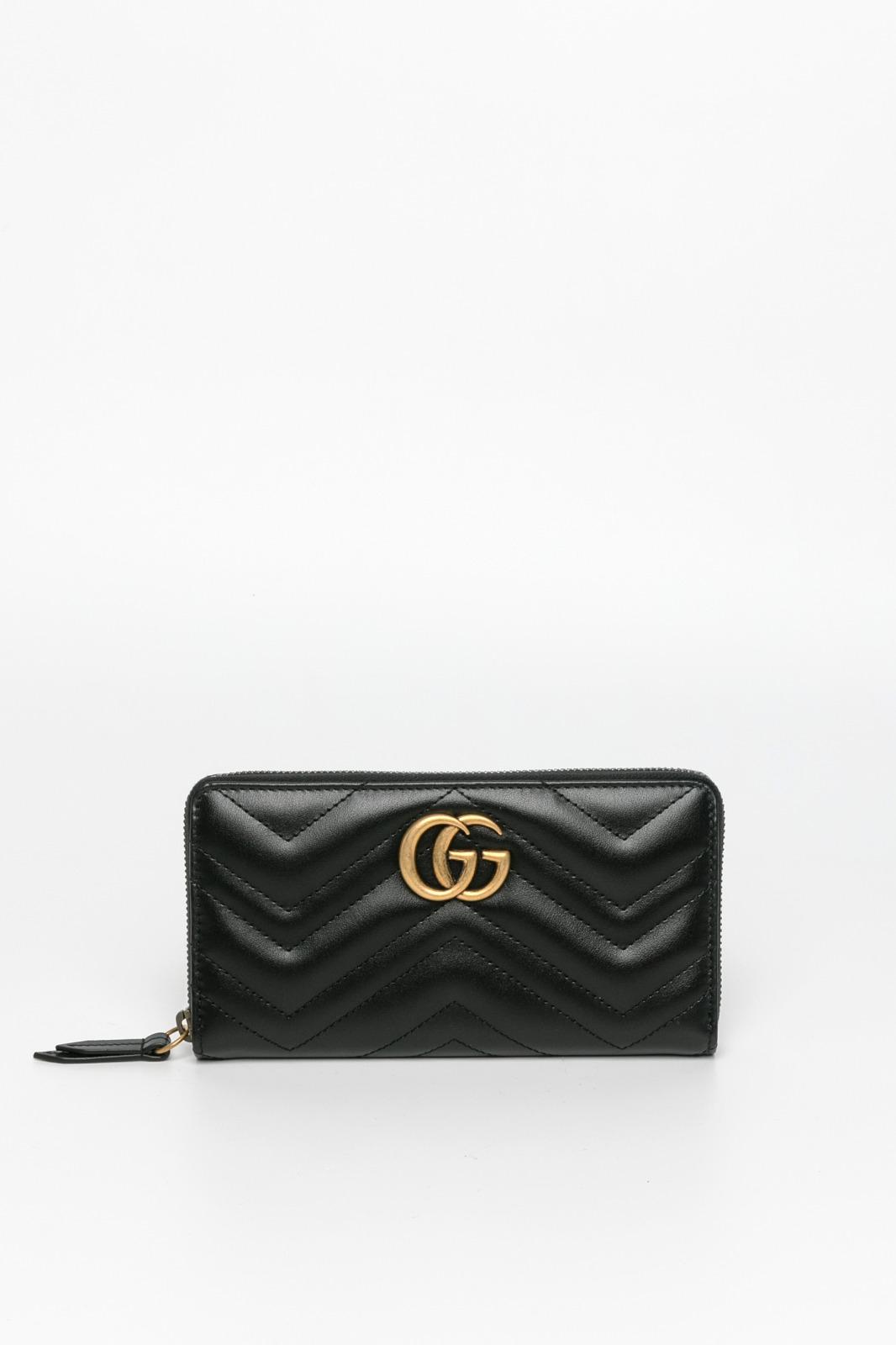 GUCCI黑色皮革銀包 原價:$6,390 半價:$3,465