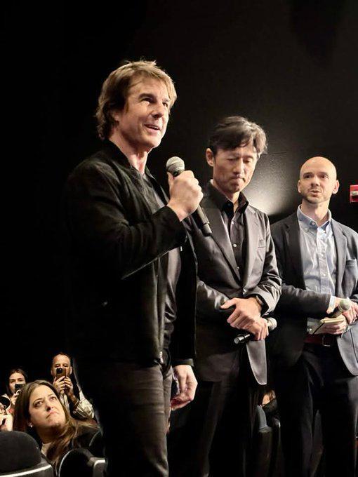 《國寶》於洛杉磯舉行特別放映,湯告魯斯以主持人身份現身支持。