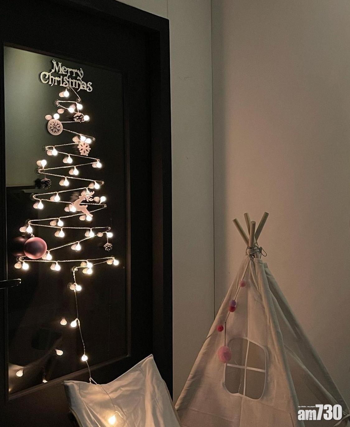 聖誕樹串燈也可以簡單地黏在窗戶上。(Instagram@merci.you)