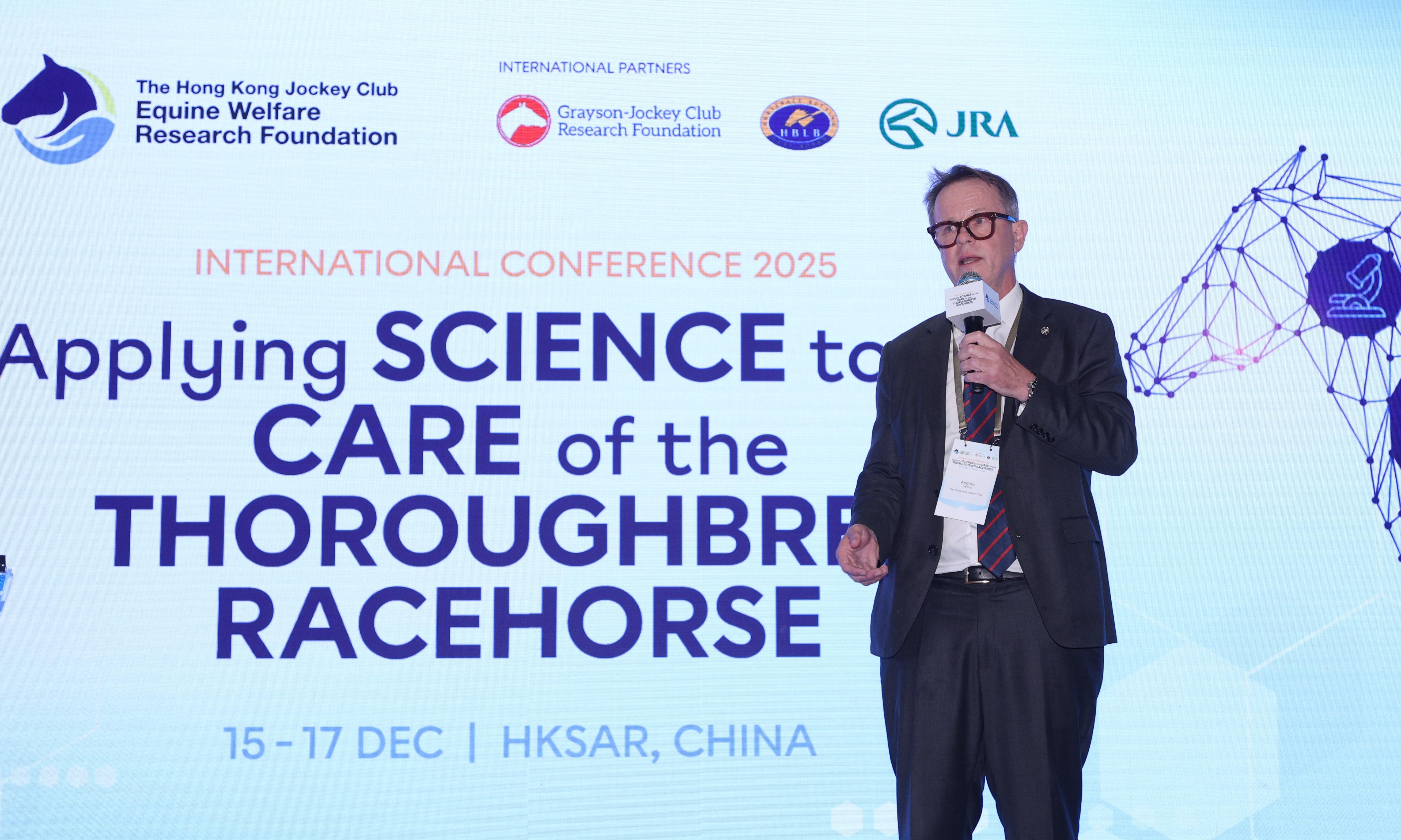馬會賽馬事務執行總監兼基金董事會成員夏定安很高興看到業界代表在會上探討了一些業界最迫切的議題,並探索實證為本的解決方案。