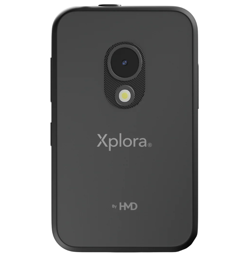 XploraOne正面配備緊湊的觸控屏幕、自拍鏡頭及實體主頁按鈕