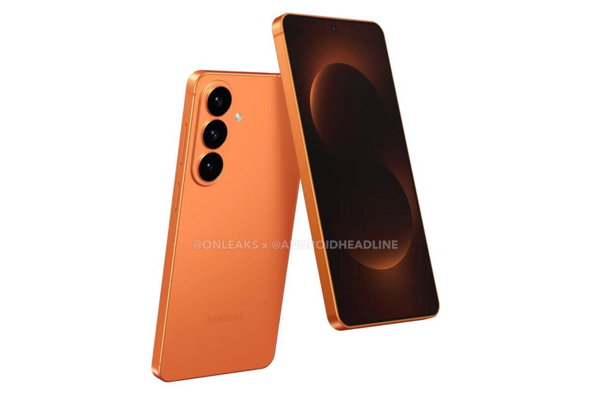 S26 Ultra官方壁紙當中,與流傳撞臉 iPhone 17 Pro 橙色款的 S26+外觀相符。