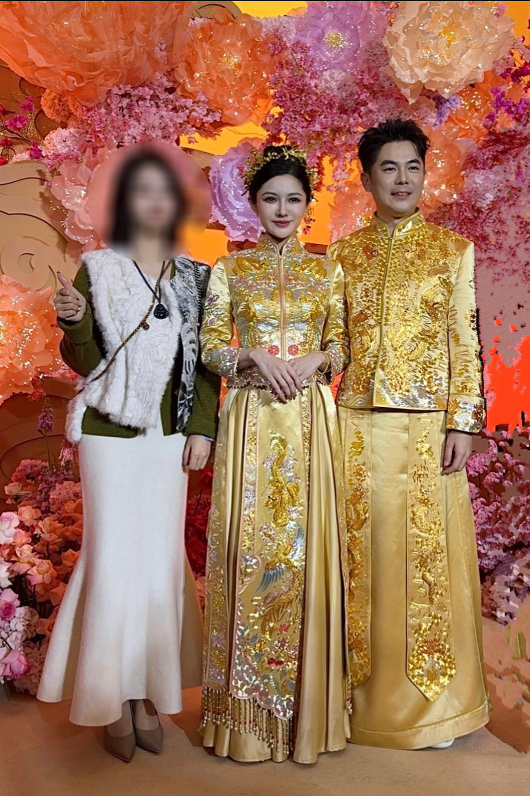 Janice Man文詠珊出席商人張俊傑婚禮,新娘子係被譽為「最美光二代」的高海純(中)