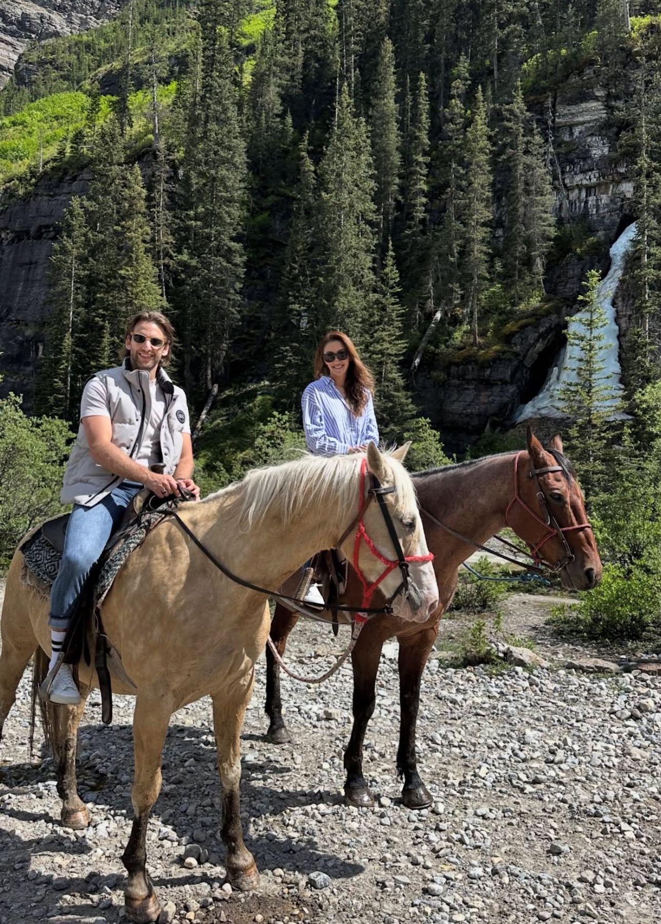 謝婷婷與與Mathew盡情放閃。