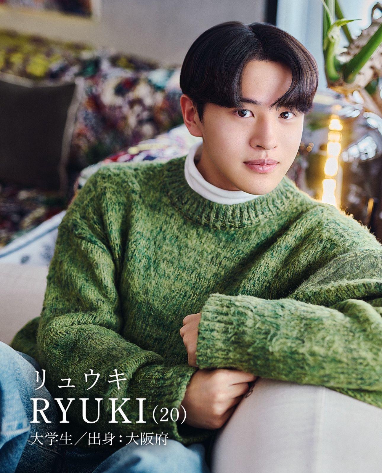 20歲的RYUKI於大阪出生,除是個大學生之外,也是年紀最年輕成員。