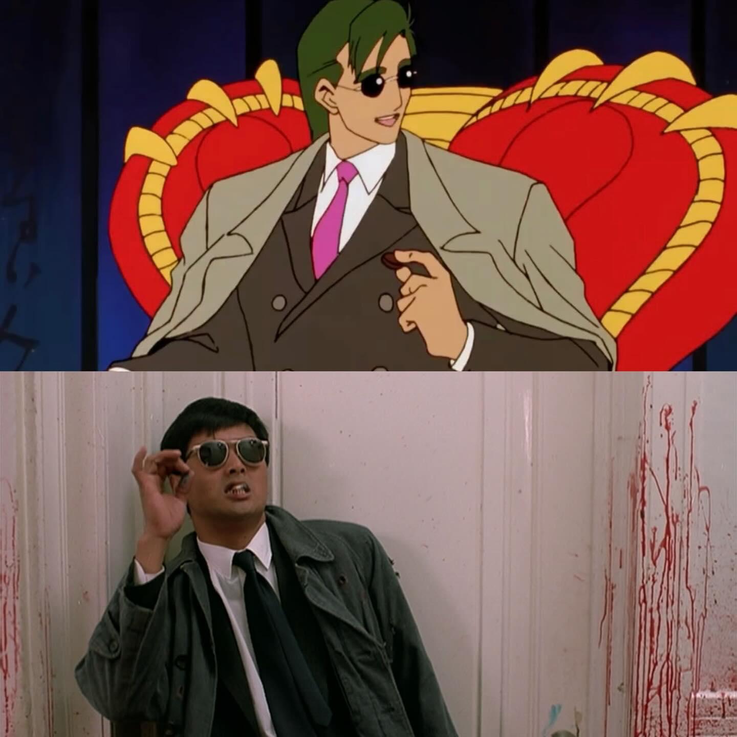 黃潤發與英雄本色mark哥造型十分相似。圖片來源:readingsteiner@threads