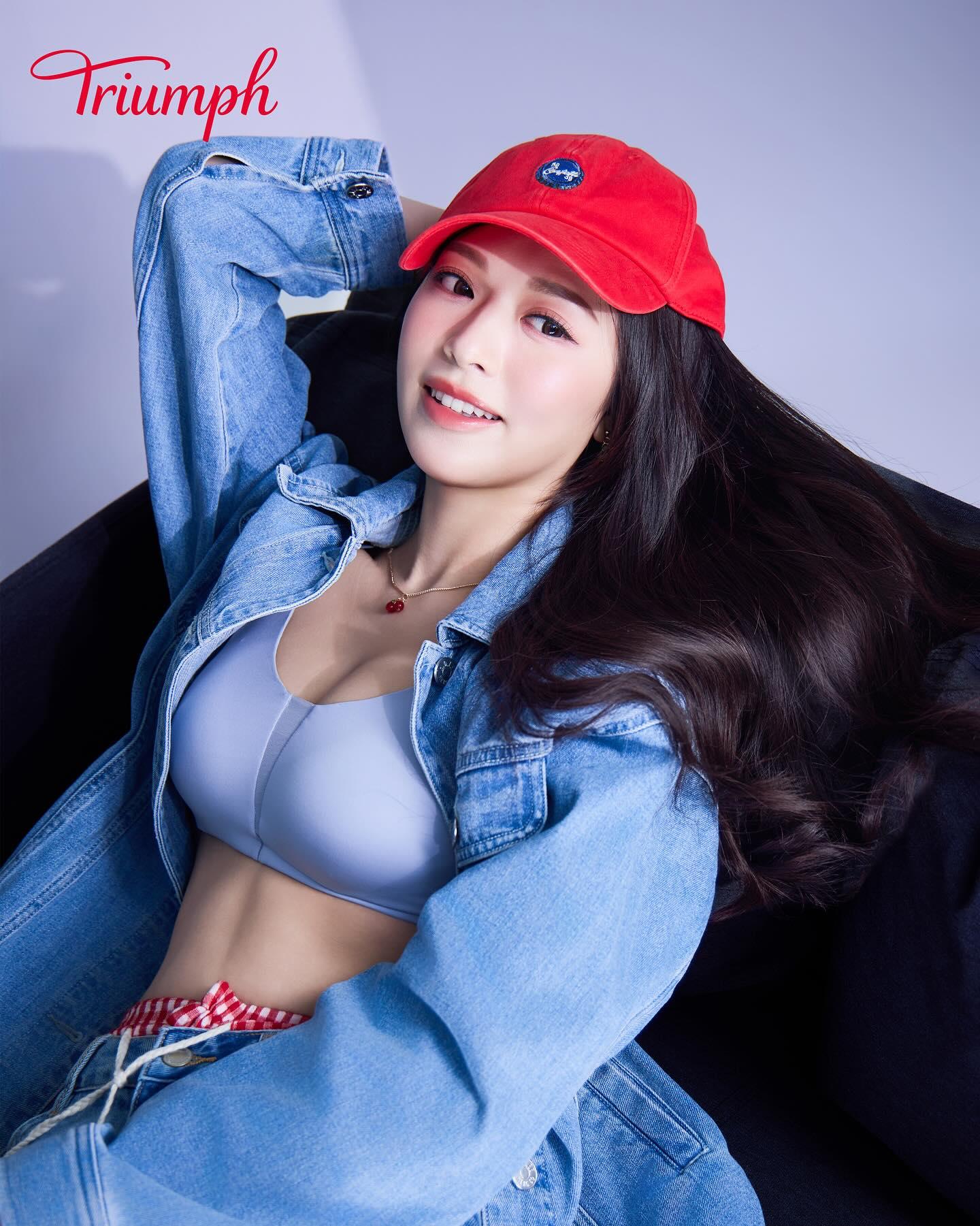 馮盈盈為內衣品牌擔任model,上圍非常有睇頭。