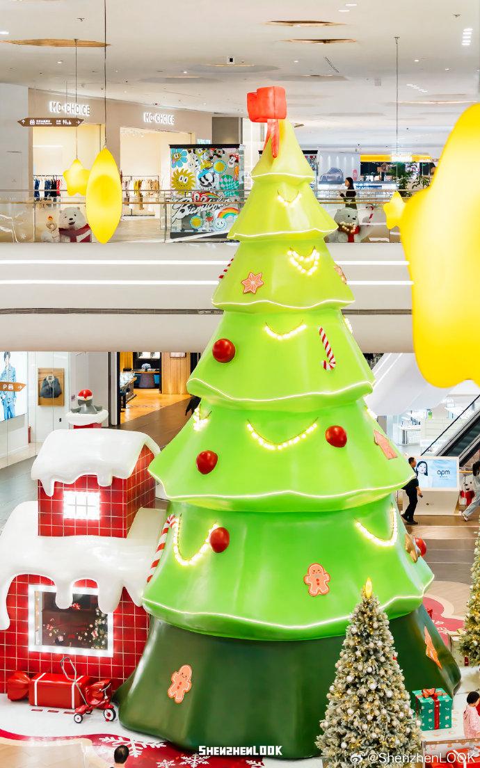 深圳聖誕好去處|深業上城:「絨熊冬日」童話世界 (圖片來源:微博@ShenzhenLook)