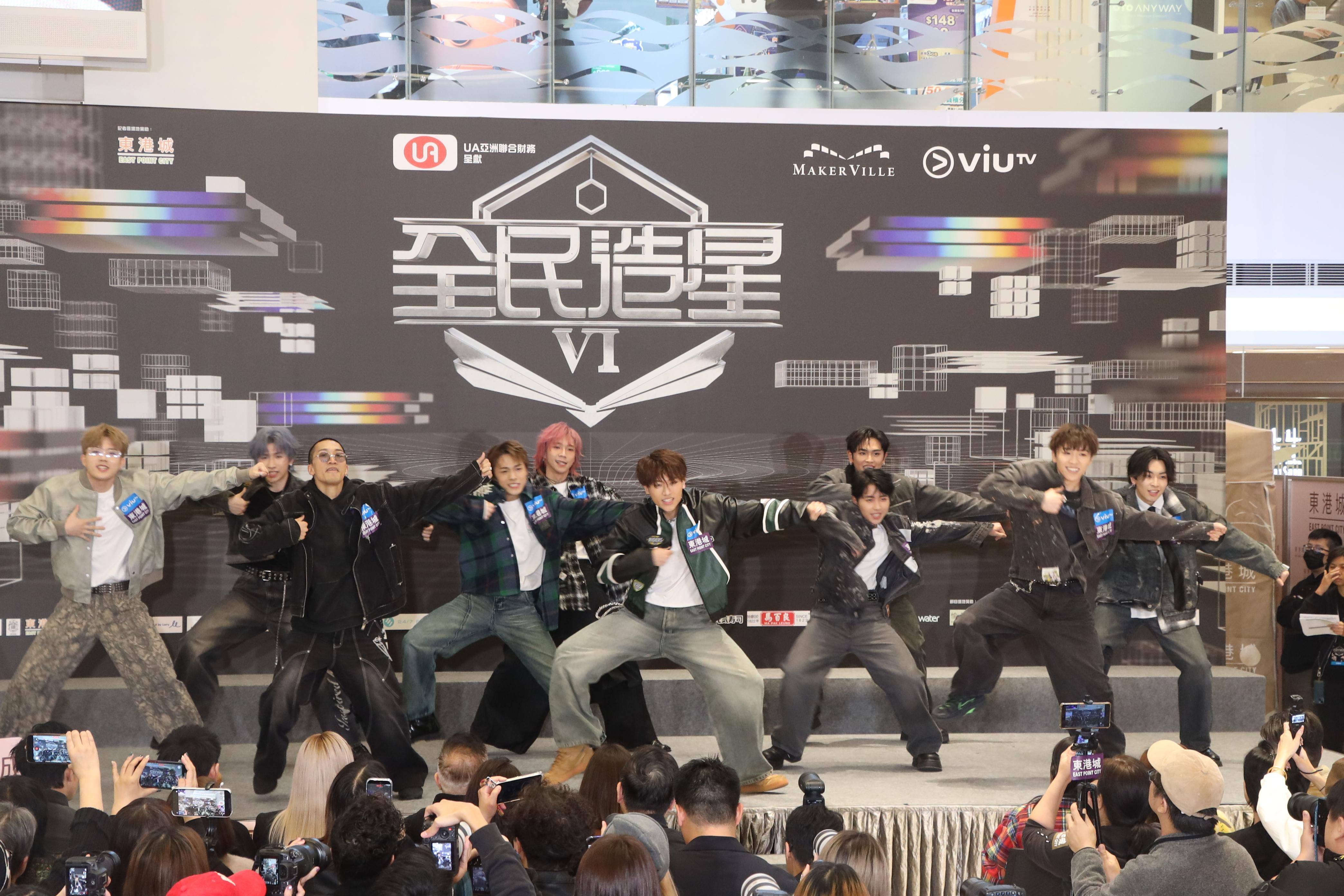 《全民造星VI》11強記者會,表演10強版《前傳》。(娛樂組攝)