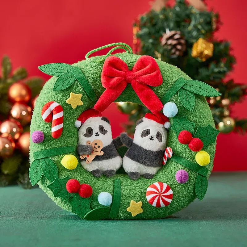 聖誕限定大熊貓精品(Panda Friends 聖誕主題 - 熊貓花環)