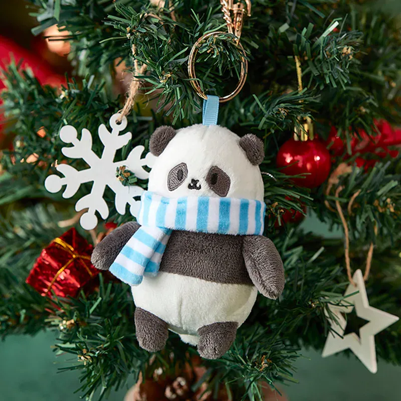 聖誕限定大熊貓精品(Panda Friends 聖誕主題 - 細佬「得得」毛絨掛飾(附鍊))