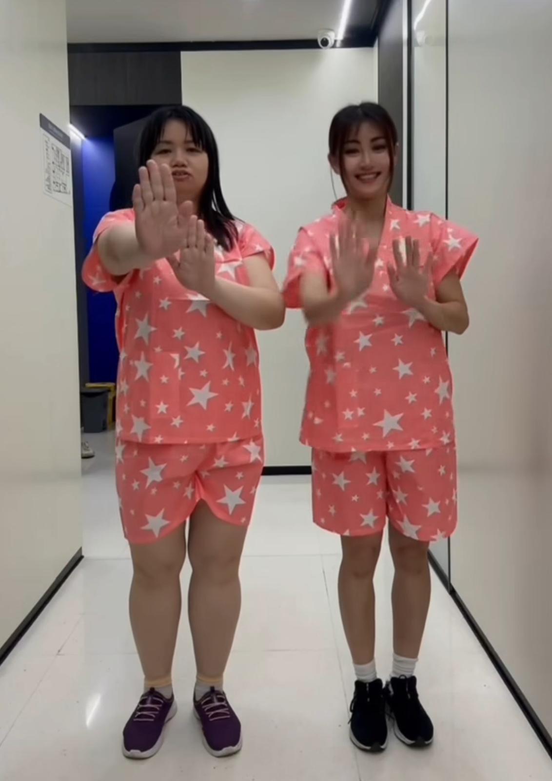 阿儀偕好姐妹黃榕為深圳的醫療中心宣傳。