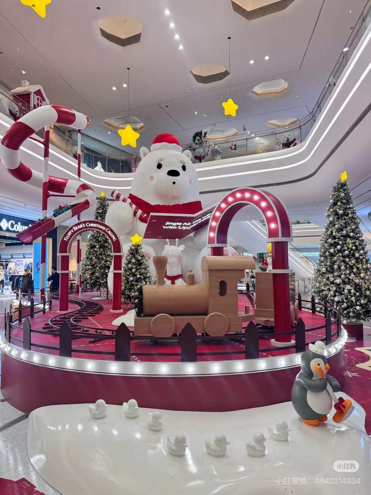 深圳聖誕好去處|深業上城:「絨熊冬日」童話世界 (圖片來源:小紅書@萬萬der福)