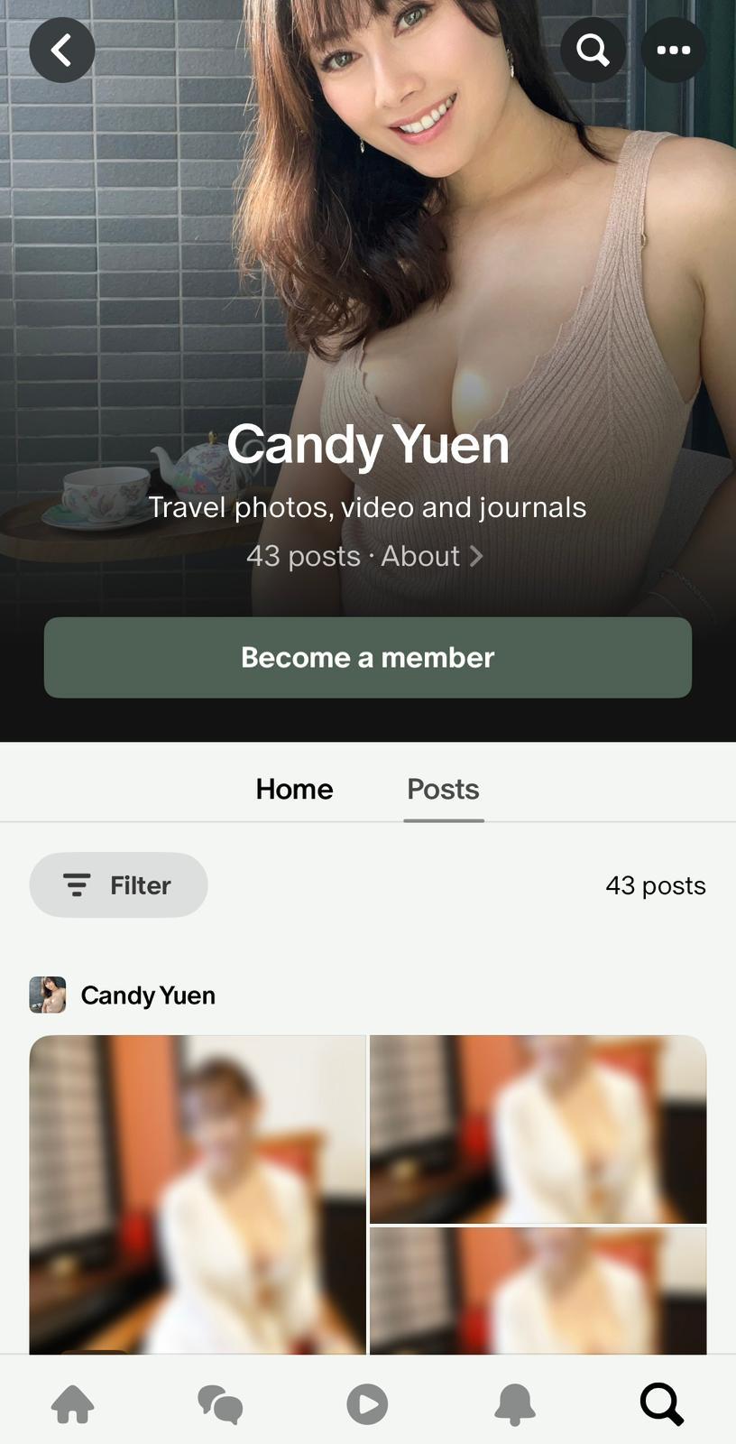 袁嘉敏Patreon堅持三點不露。