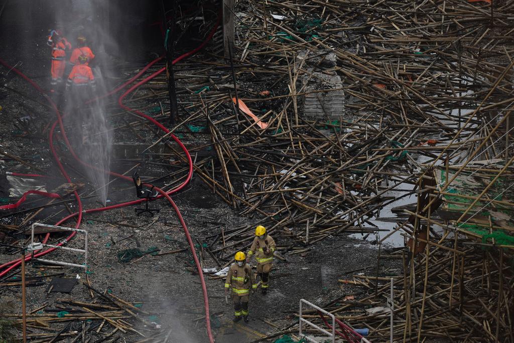 大埔宏福苑五級火12月4日照片。(美聯社)