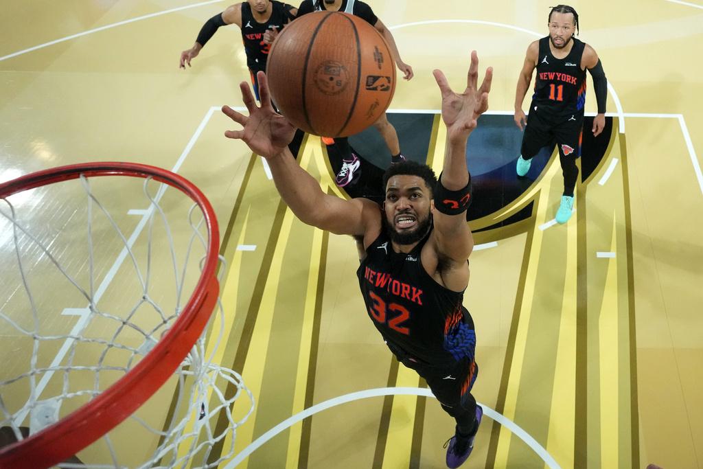 紐約人決賽124:113贏馬刺奪NBA冠軍。(美聯社)