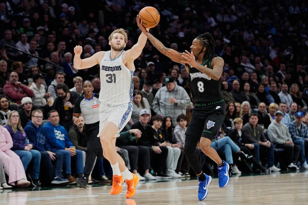 灰熊116:110擊敗木狼。(美聯社)