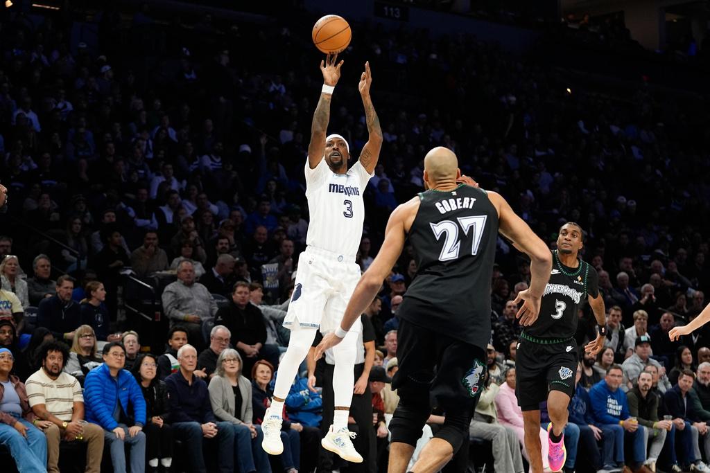 灰熊116:110擊敗木狼。(美聯社)