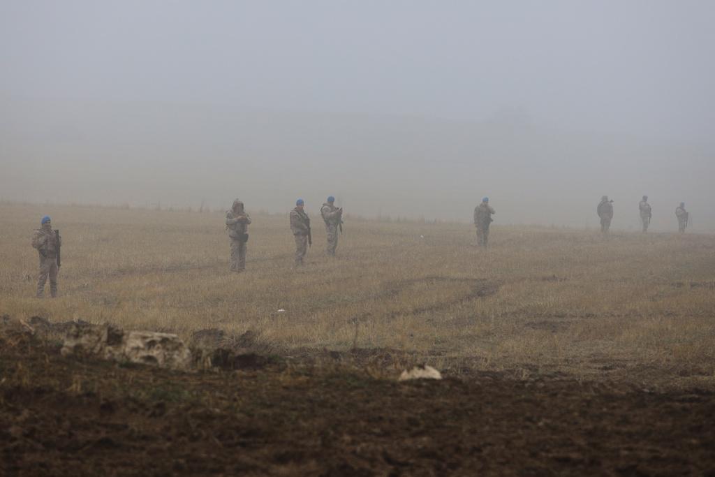 利比亞參謀總長飛機於土耳其墜毀空難現場。(美聯社)