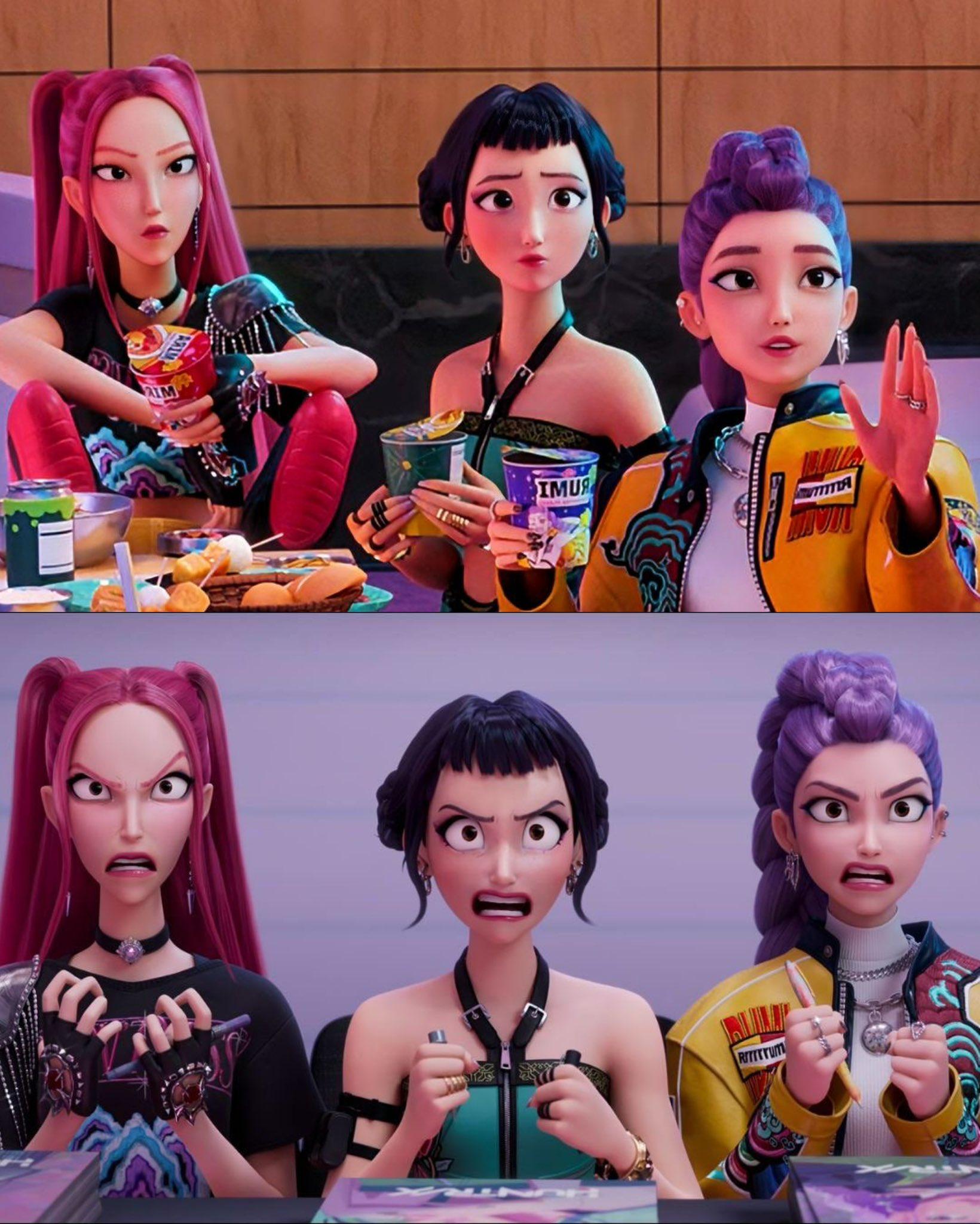 HUNTR/X的K-Pop女團扮相。