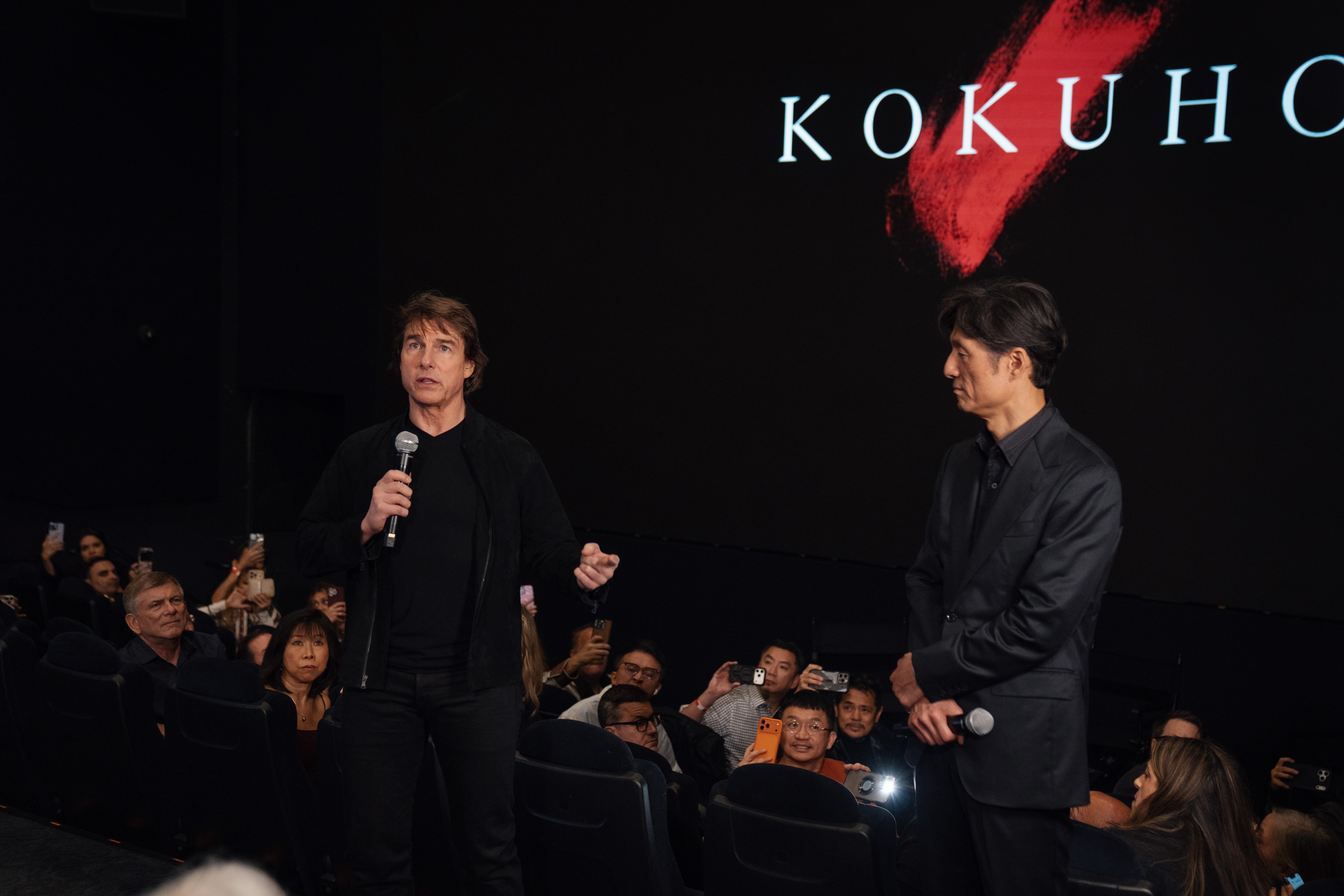 《國寶》於洛杉磯舉行特別放映,湯告魯斯以主持人身份現身支持。