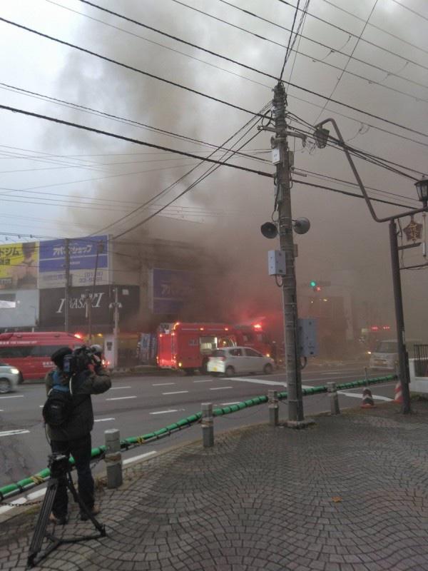 日本北海道函館五稜郭附近大火。(網上圖片)