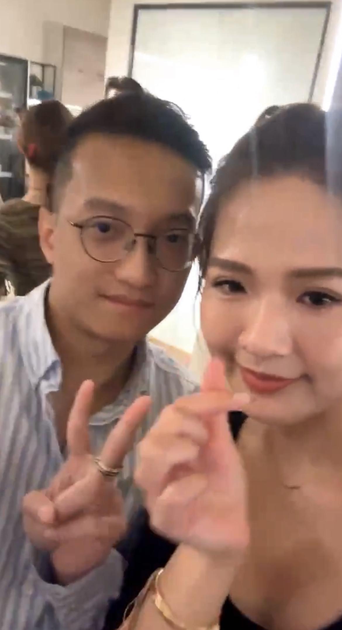 梁敏巧與Matt不忘放閃。