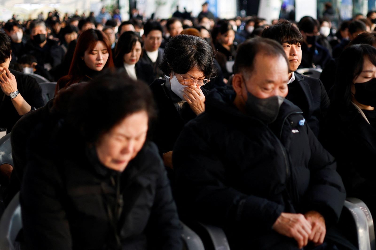 濟州航空空難一周年,務安國際機場舉行追悼式。(路透社)