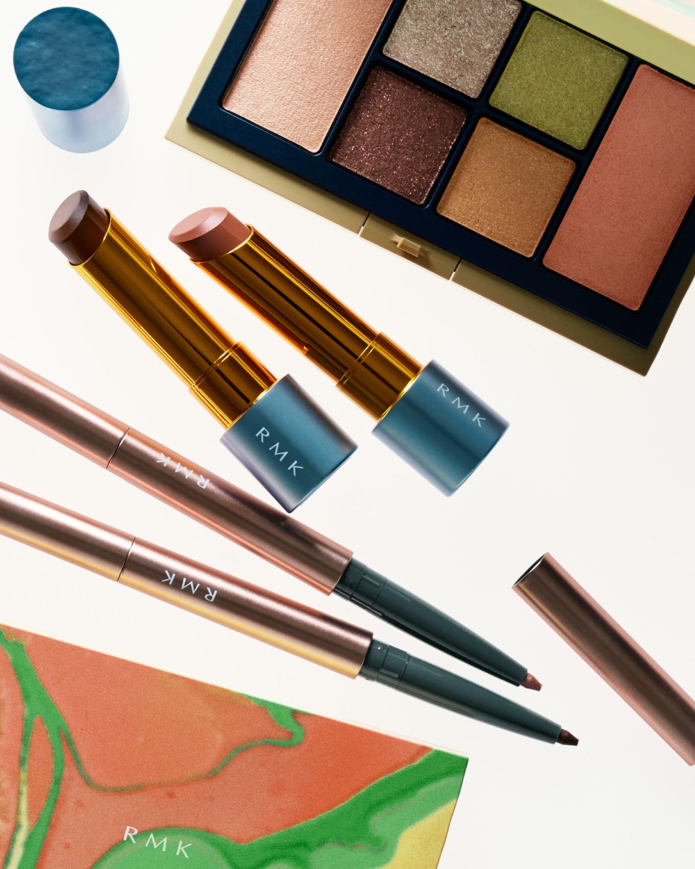 聖誕彩妝2025|RMK悠風悅色眼影胭脂盤 $490及明眸眼線筆 $240