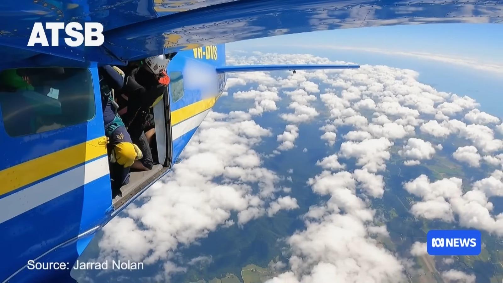 澳洲跳傘意外︱澳洲運輸安全局(ATSB)公布9月發生驚險意外影片(影片截圖)