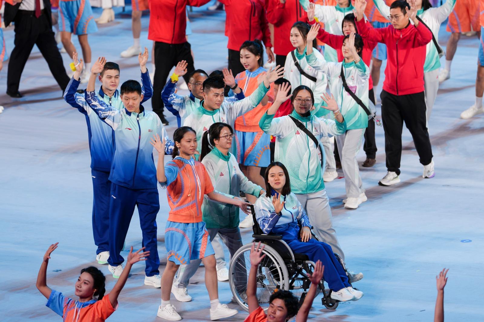 殘特奧會昨圓滿閉幕。(新華社)