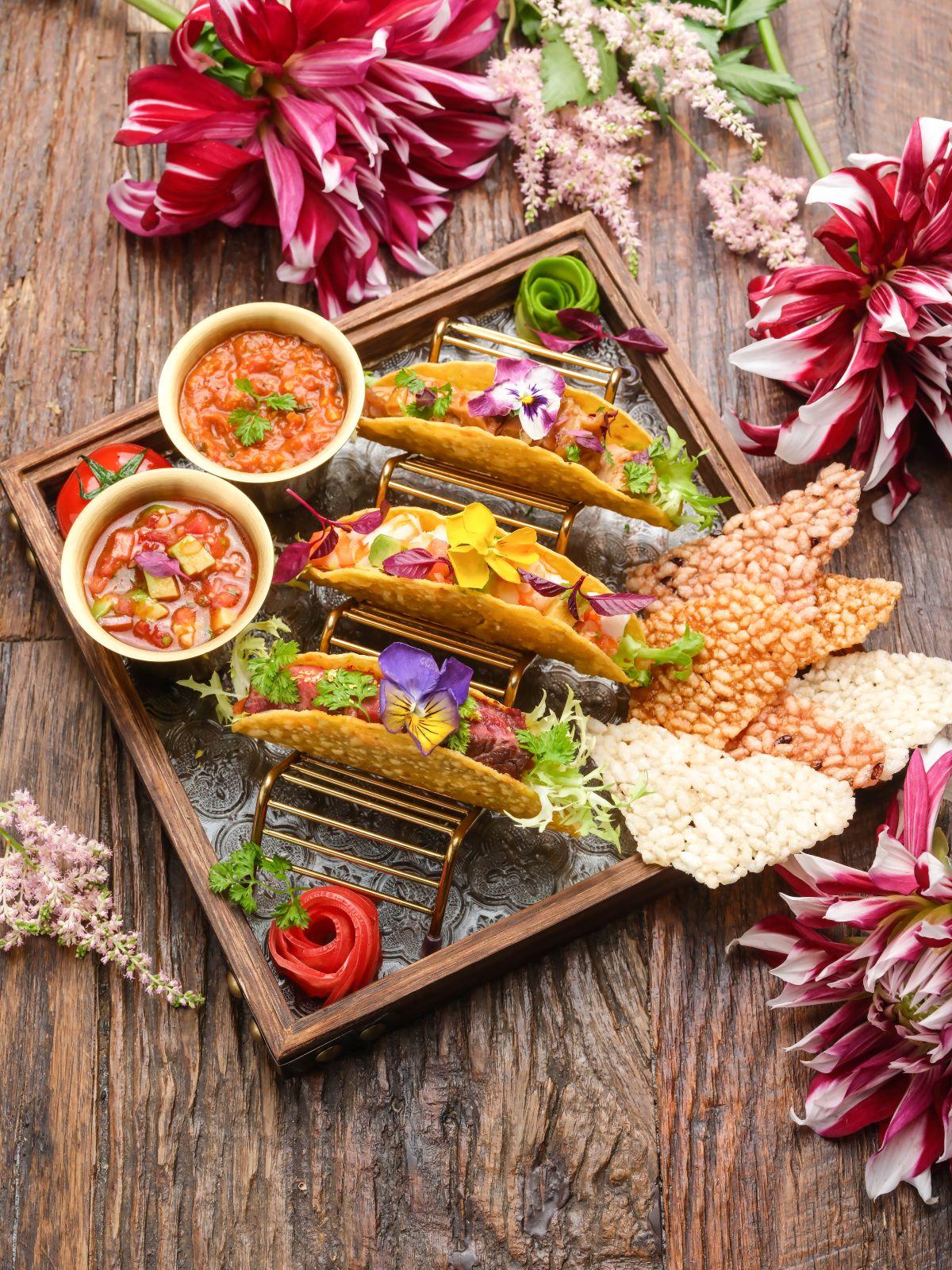 雙人套餐前菜可選海陸空高蛋白Taco