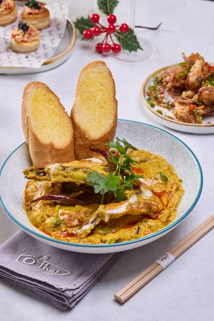 大蝦蛋忌廉咖喱配香脆法包