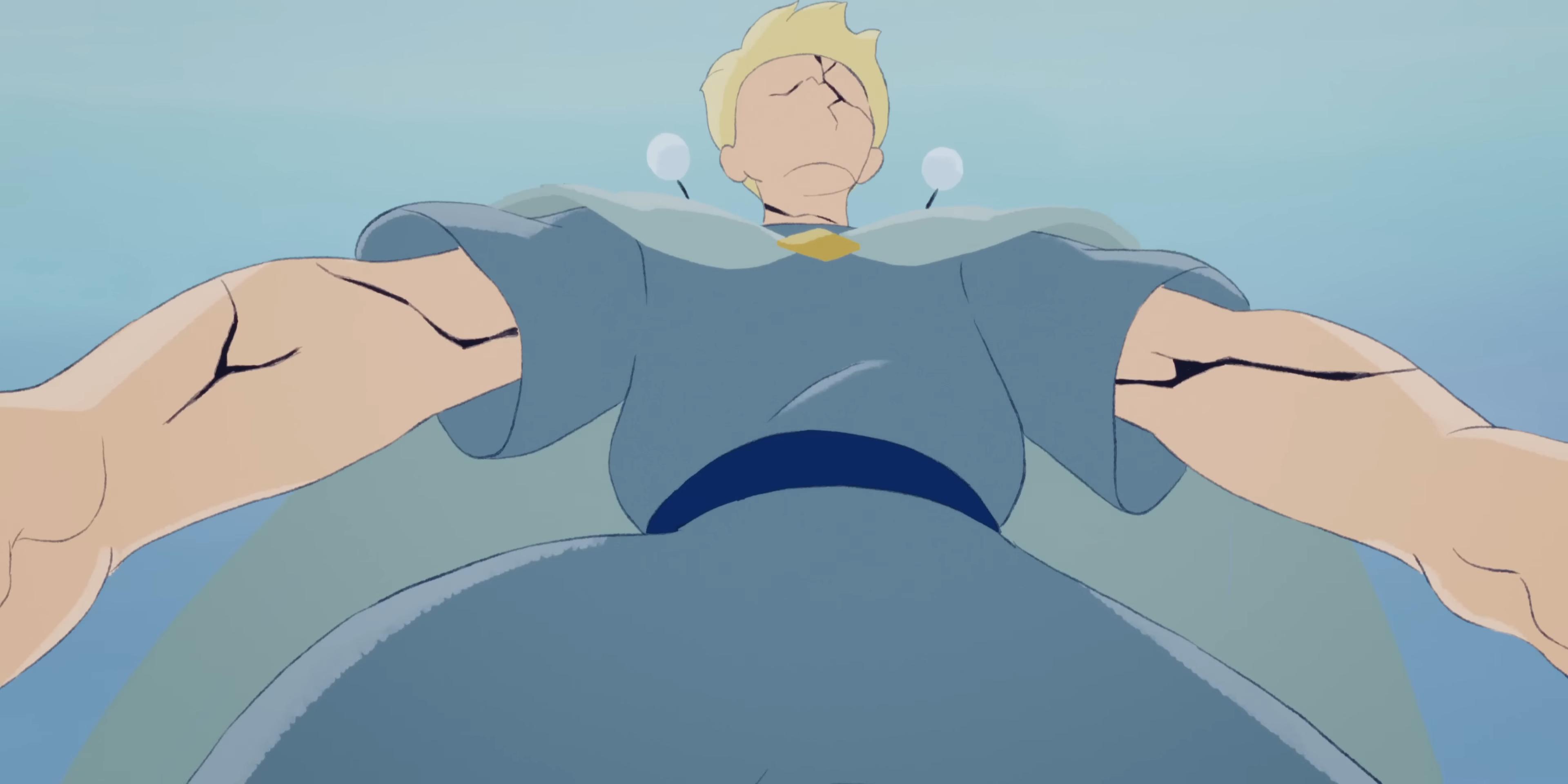 《今繼》MV的動畫男孩再次摔倒。(MV截圖)