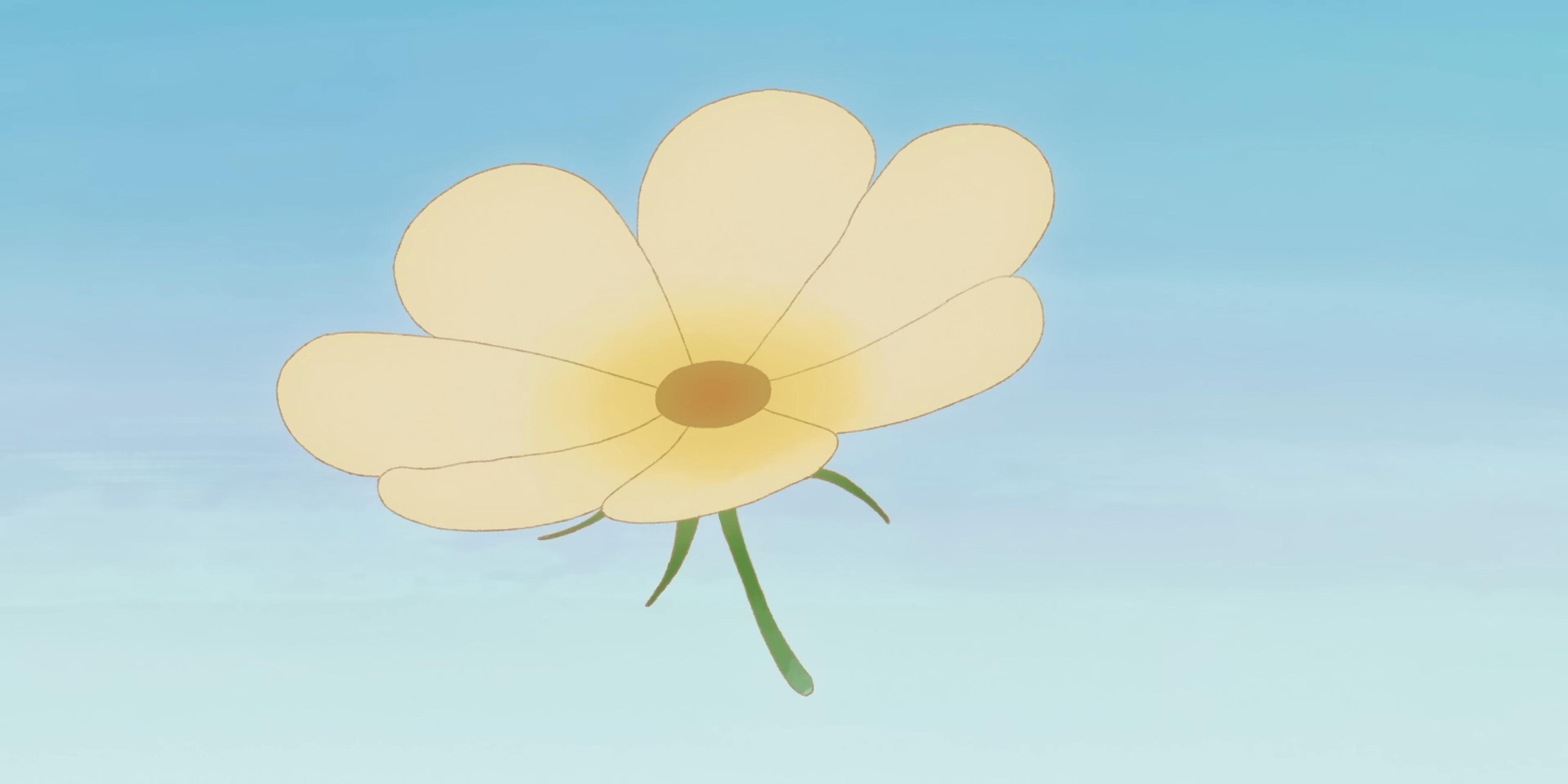 《今繼》MV的動畫男孩,再次失重摔倒,但已學懂與碎片抱擁,讓每階段的傷疤種出鮮花。(MV截圖)