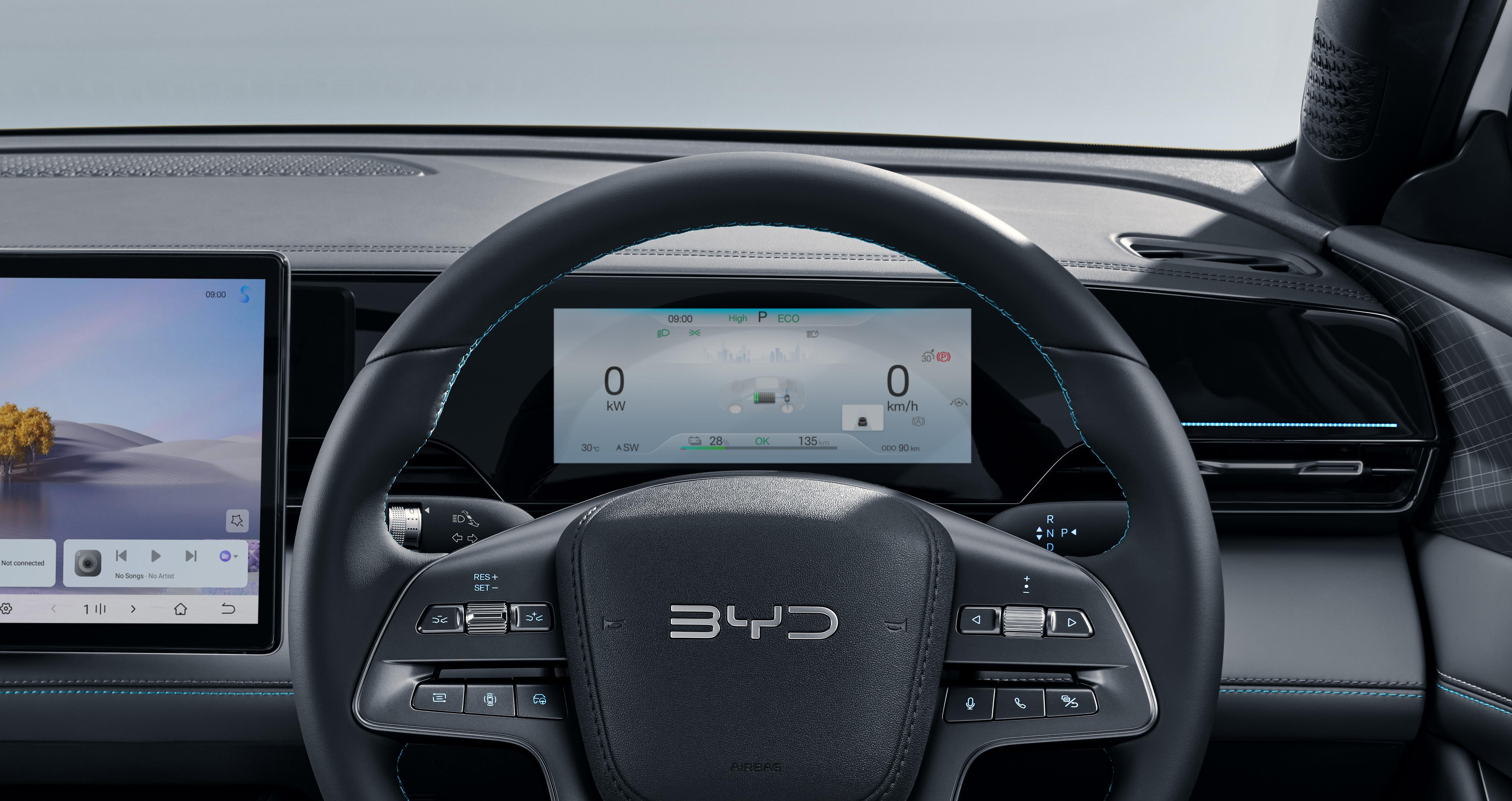 BYD SEAL 6電動車8.8吋數碼儀表板。