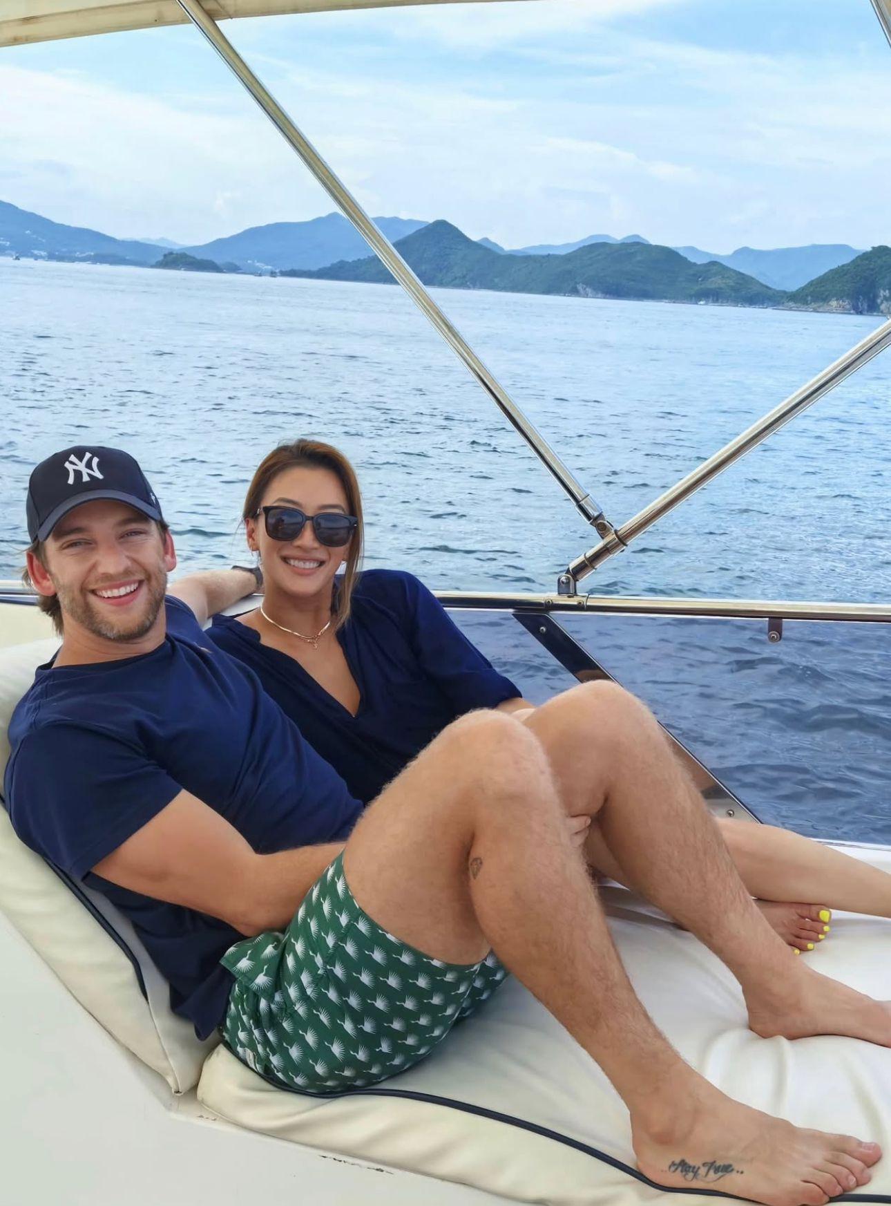 謝婷婷與Mathew愛得甜蜜。