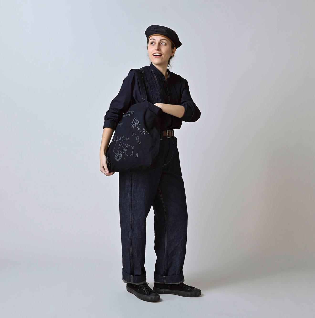 45R藍染鴨子塗鴉系列。