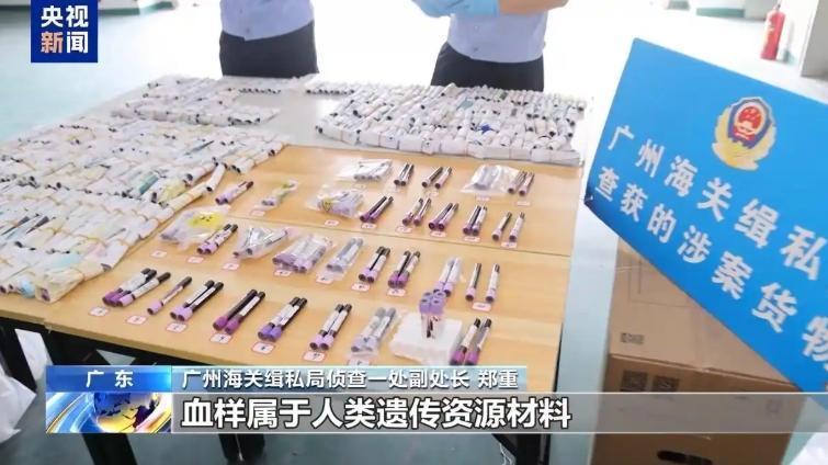 涉案團伙累計走私出境孕婦血液樣本超過10萬份。(《央視新聞》)
