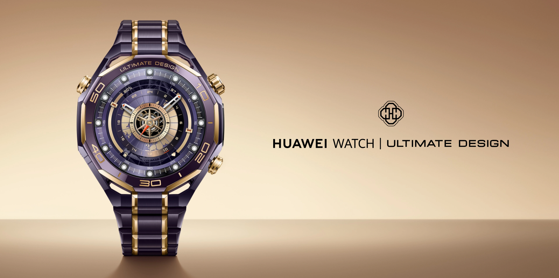 全新HUAWEI WATCH ULTIMATE DESIGN非凡大師紫金款。
